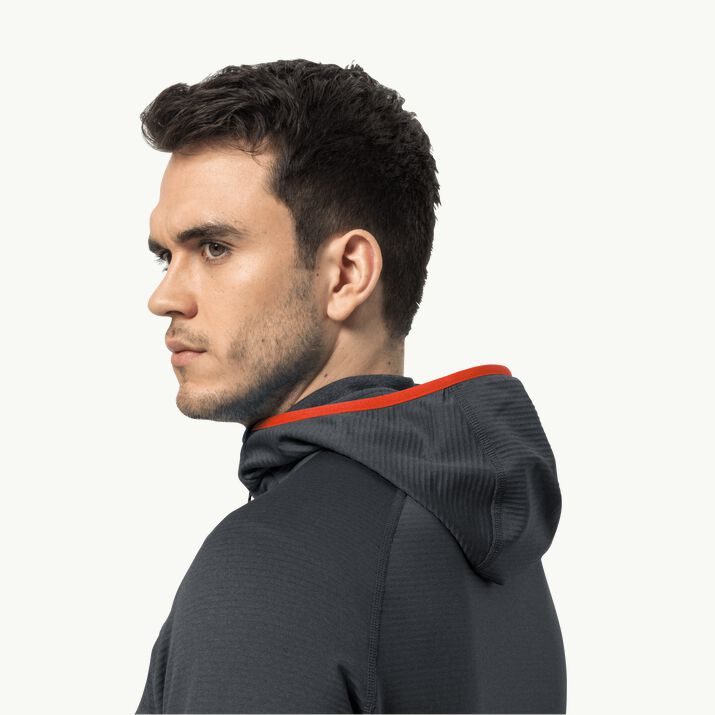 JACK WOLFSKIN VESTE À CAPUCHE HYDRO GRID FZ MEN TOP