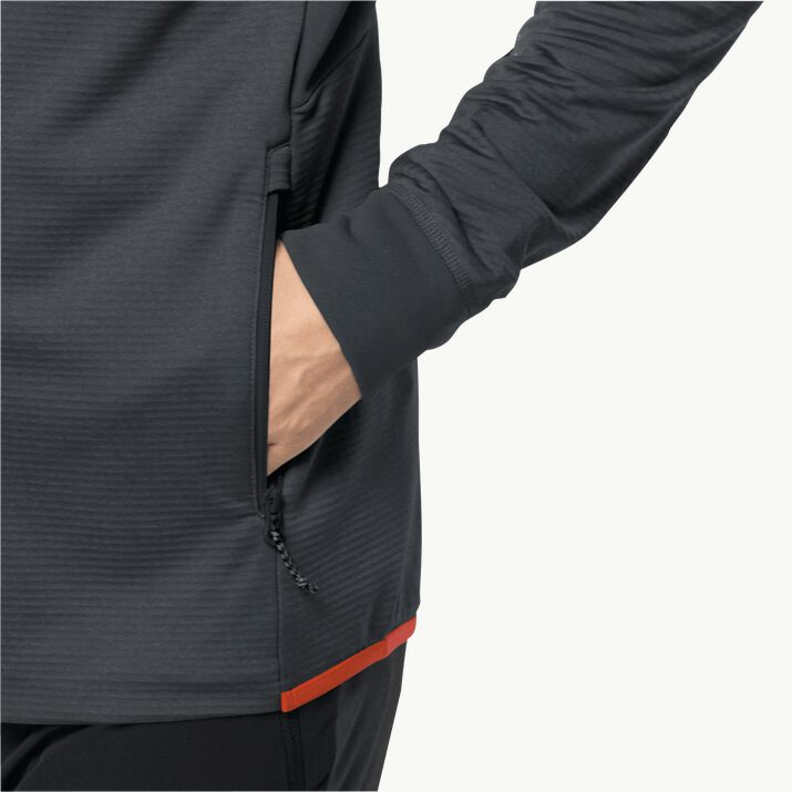 JACK WOLFSKIN VESTE À CAPUCHE HYDRO GRID FZ MEN TOP