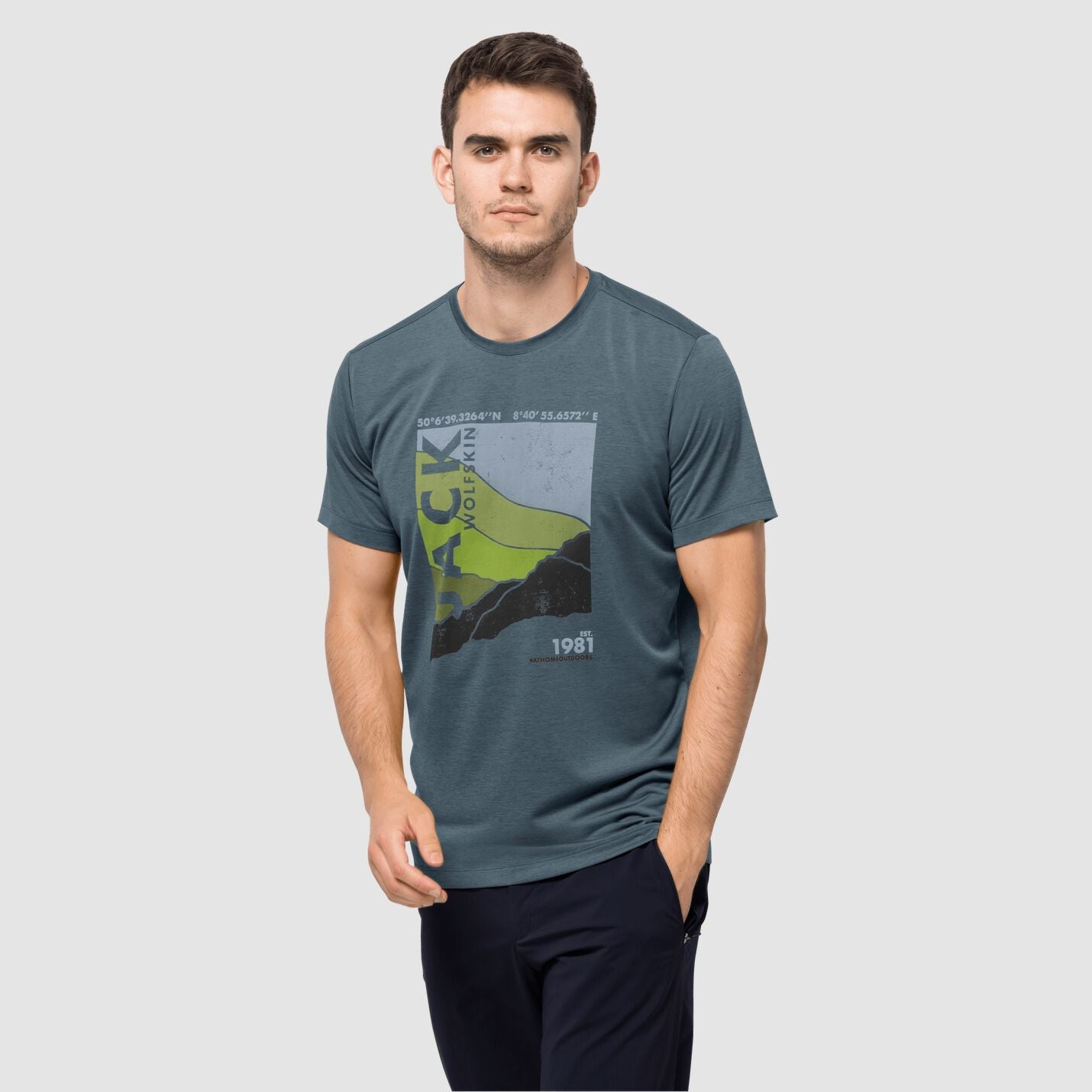 JACK WOLFSKIN T-SHIRT TECHNIQUE CROSSTRAIL GRAPHIC MEN TOP