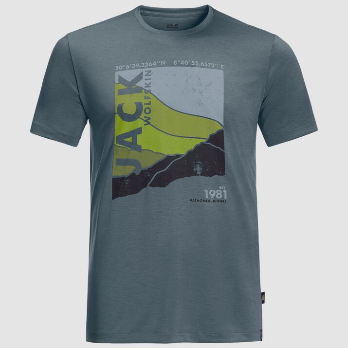 JACK WOLFSKIN T-SHIRT TECHNIQUE CROSSTRAIL GRAPHIC MEN TOP