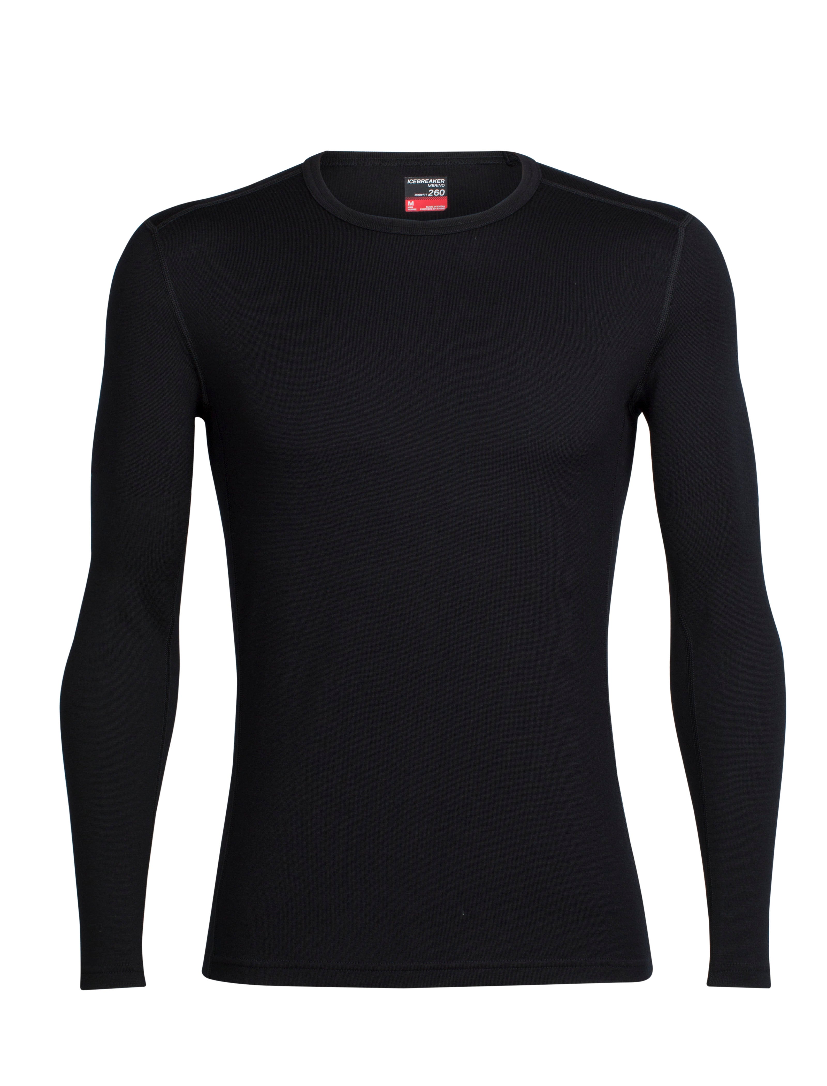 icebreaker Men's Merino Base Layer  260 Tech Top Long Sleeve Crewe