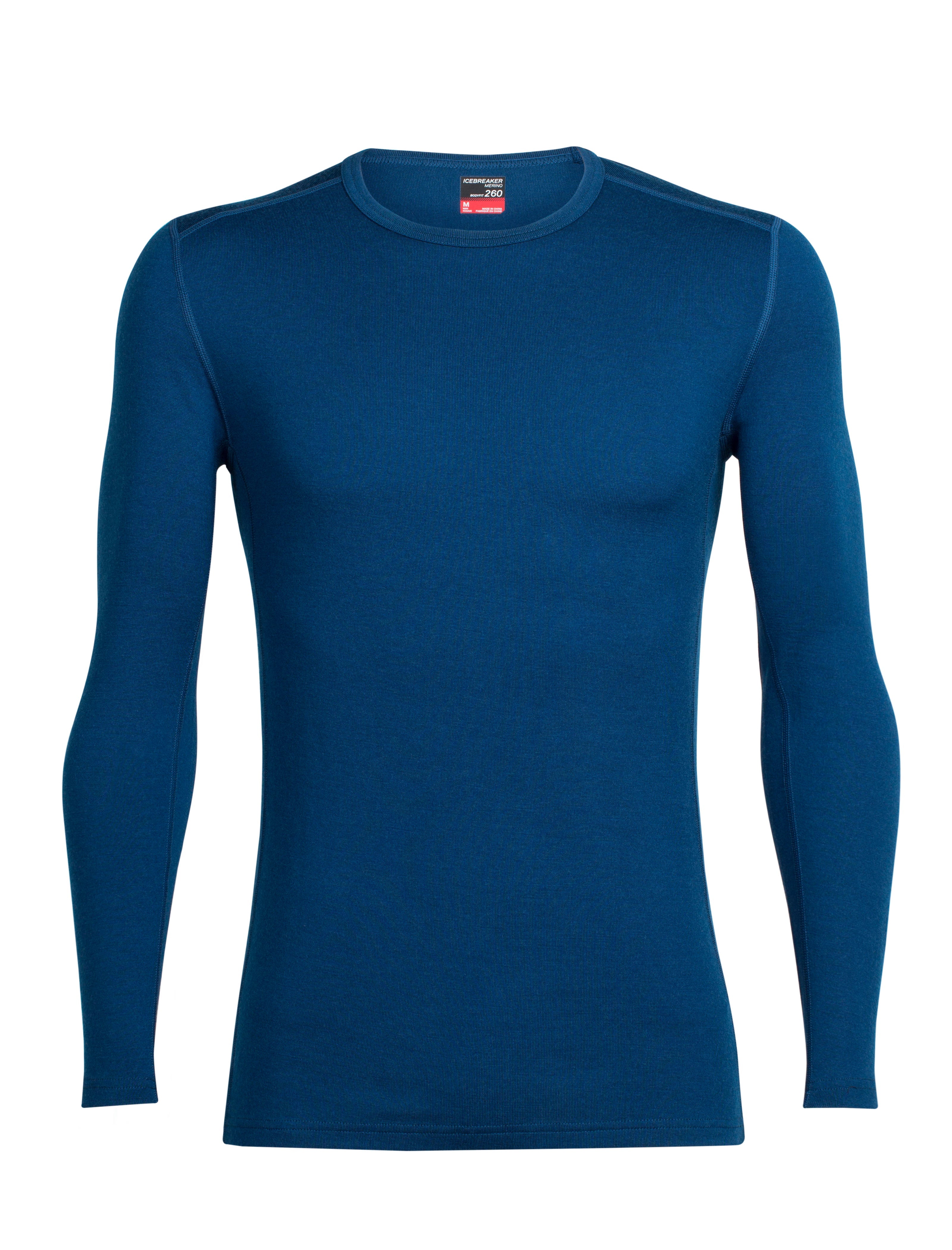 icebreaker Men's Merino Base Layer  260 Tech Top Long Sleeve Crewe