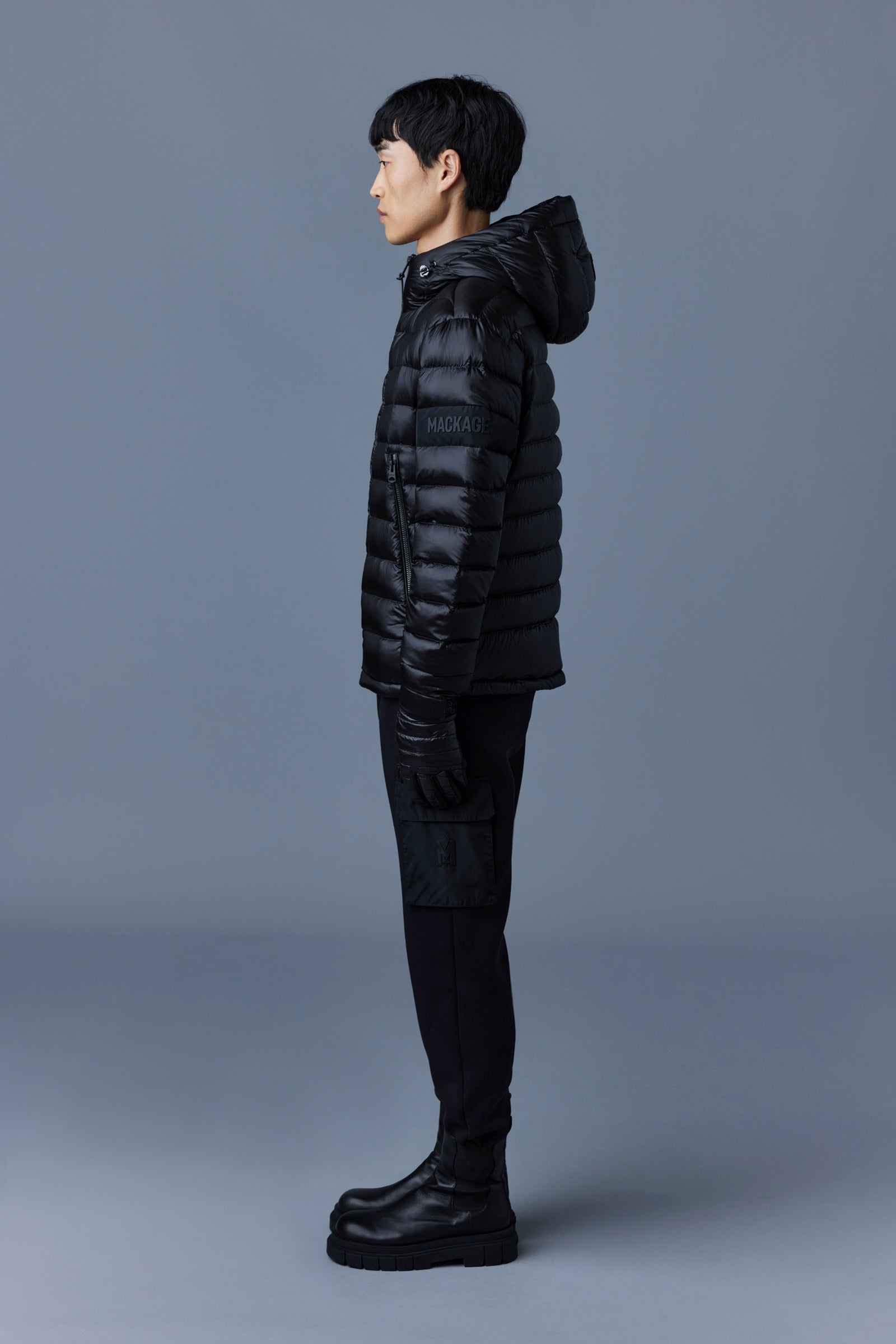 MACKAGE  KEAGAN down jacket with hood in Black MEN OUTWEAR