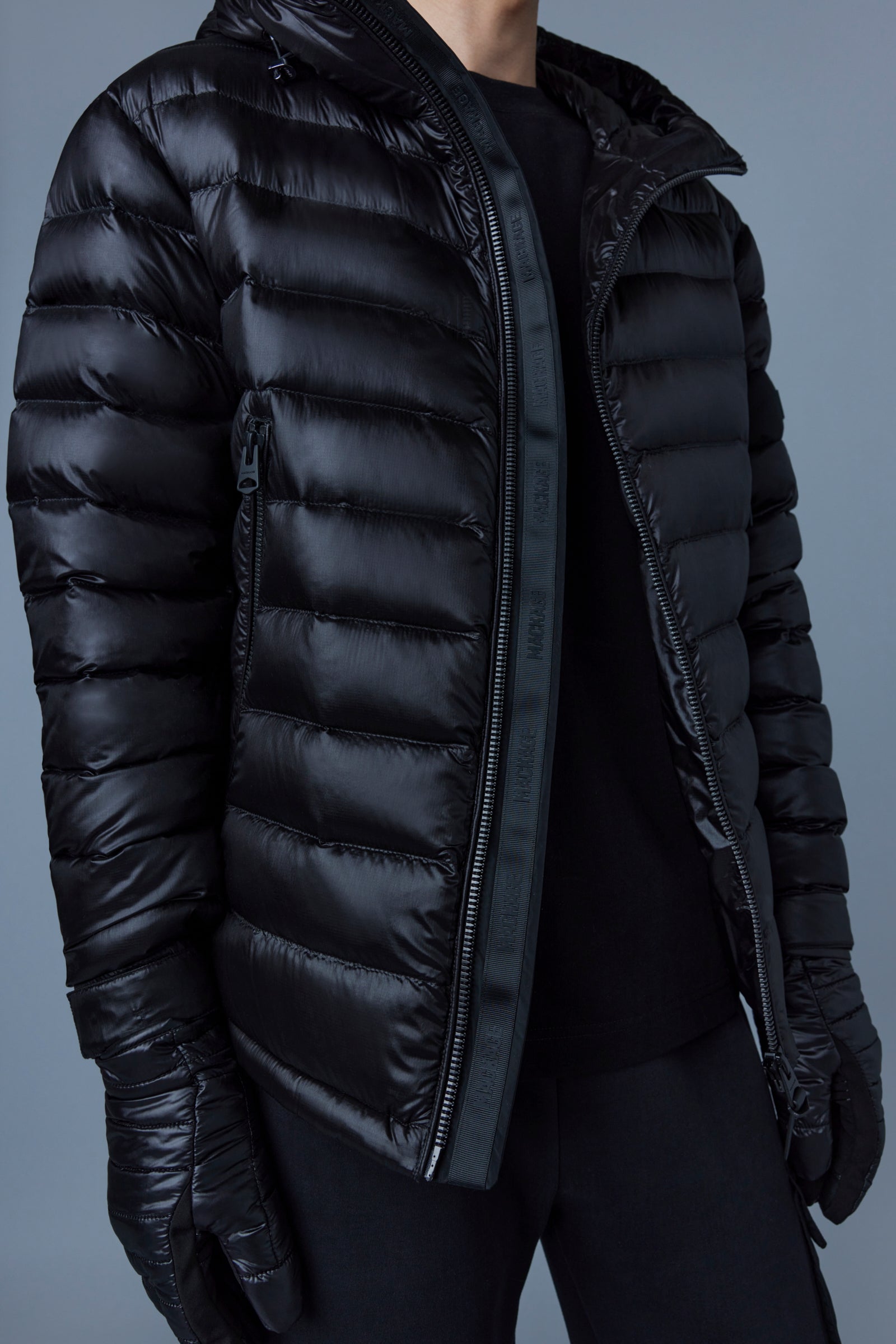 MACKAGE  KEAGAN down jacket with hood in Black MEN OUTWEAR