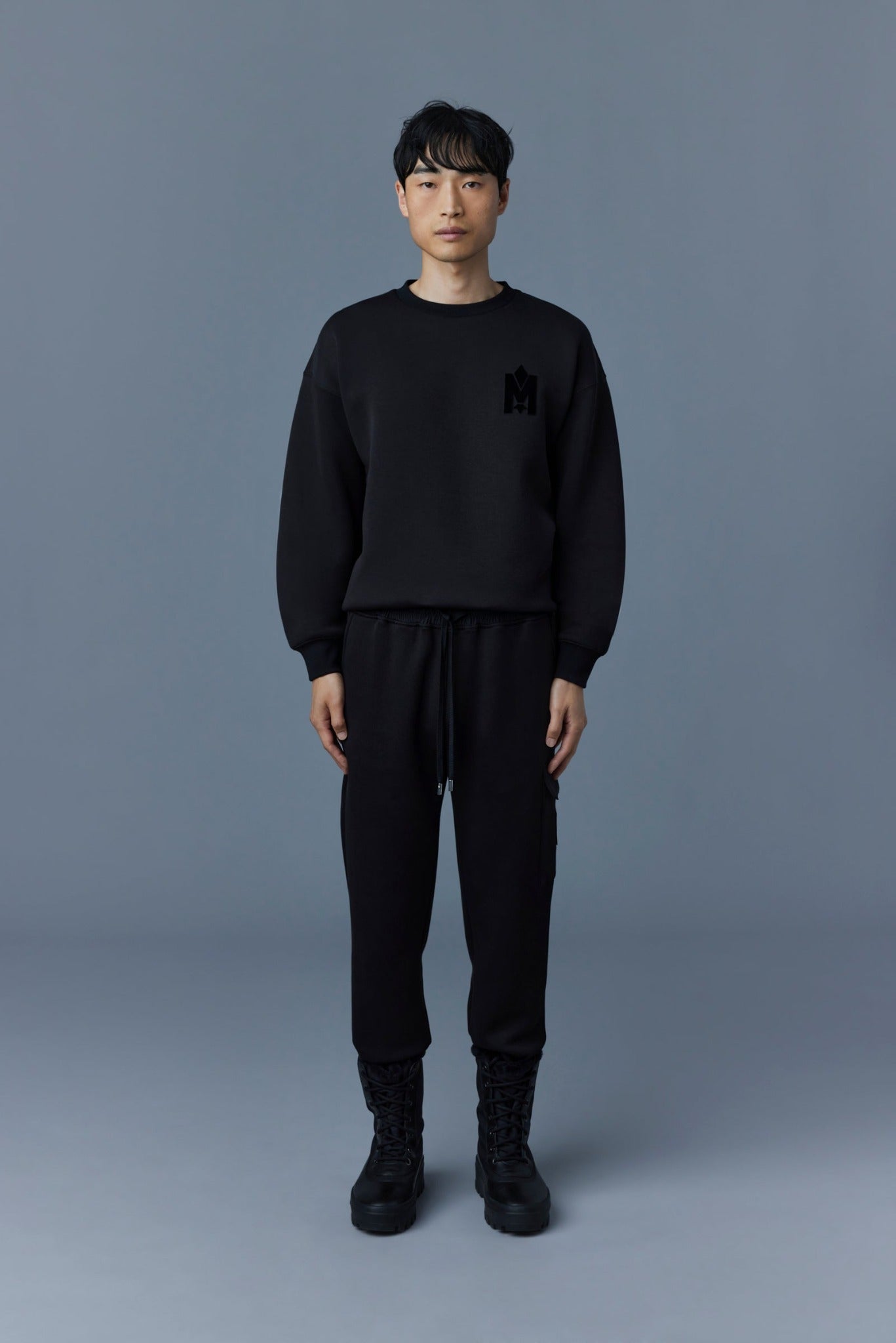 Mackage Marvin Double Face Jersey Sweatpants in Black MEN TOP