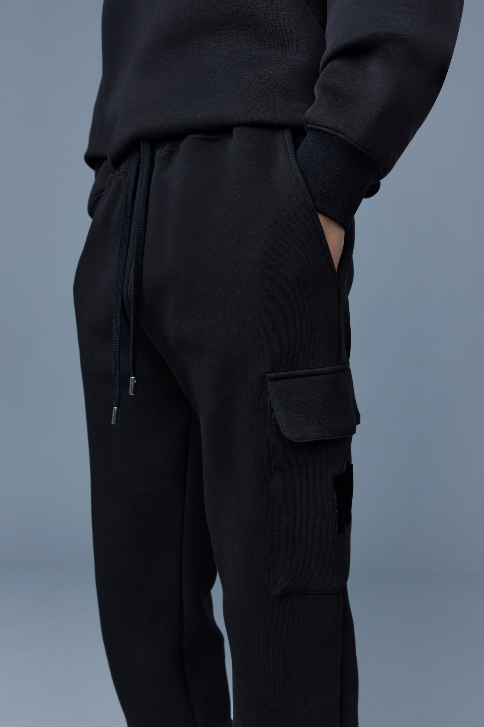 Mackage Marvin Double Face Jersey Sweatpants in Black MEN TOP