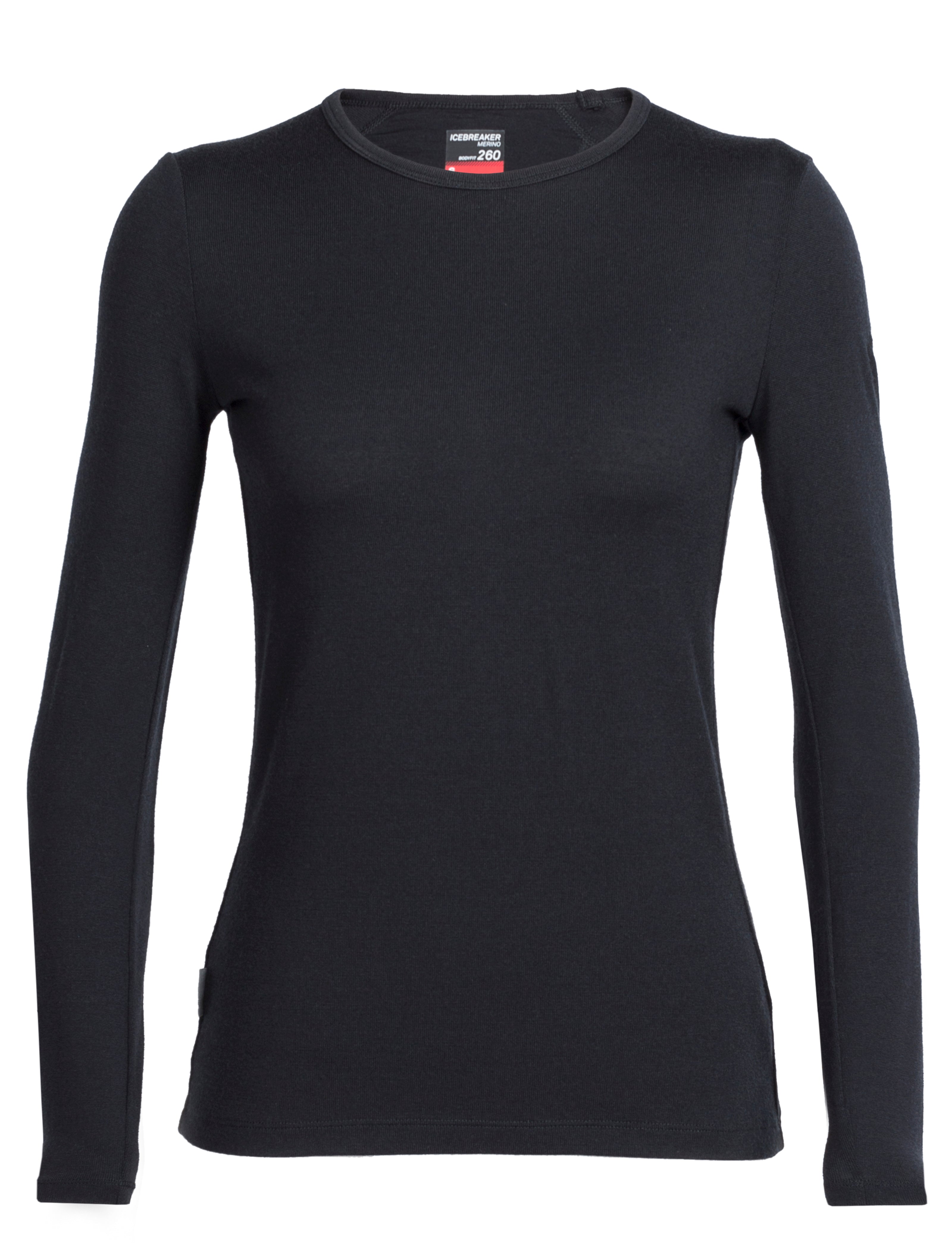 icebreaker Women's Merino Base Layer  260 Tech Top Long Sleeve Crewe