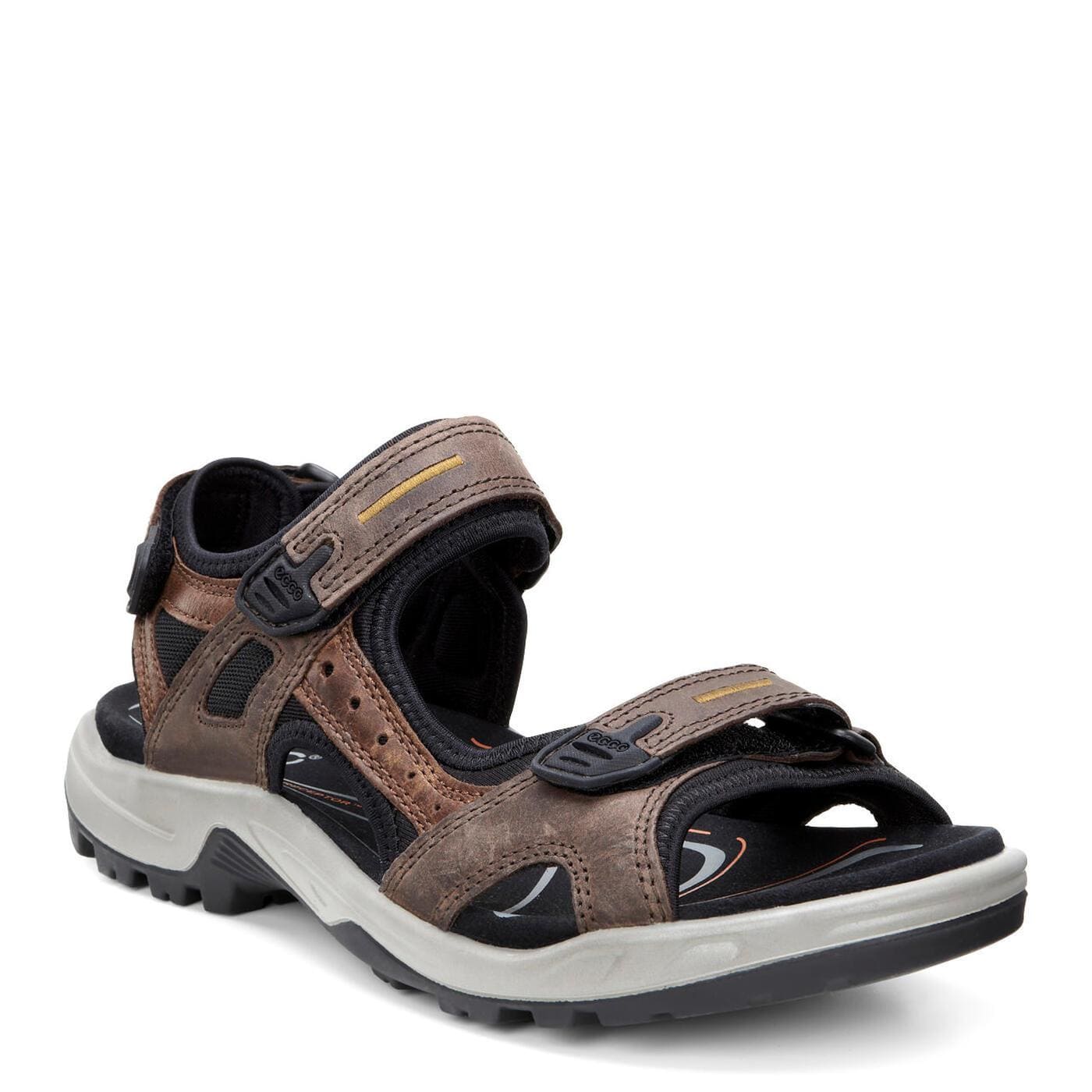 Ecco Mens Offroad Yucatan Sandals - Espresso/ Cocoa Brown/ Black