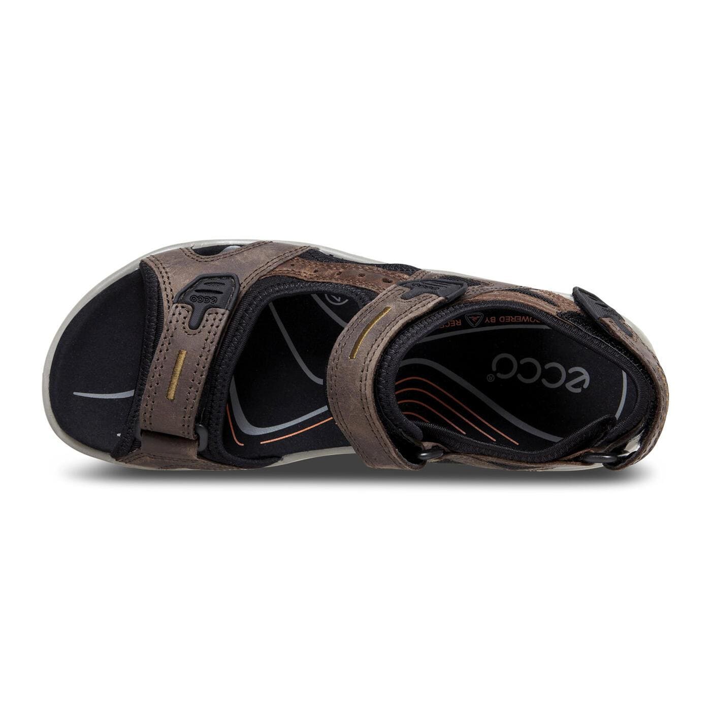 Ecco Mens Offroad Yucatan Sandals - Espresso/ Cocoa Brown/ Black