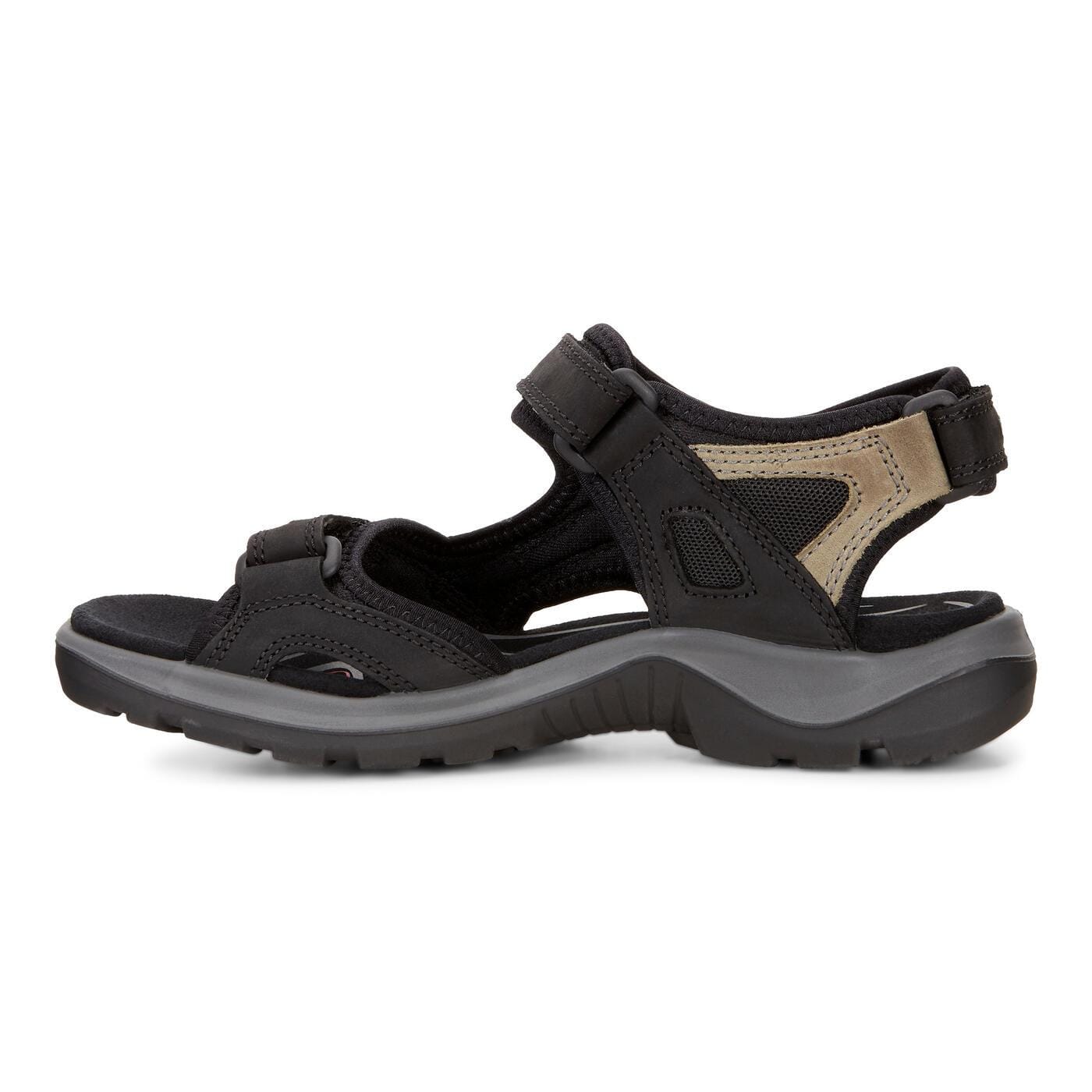 Ecco Womens Offroad Yucatan Sandals - Black/ Mole/ Black