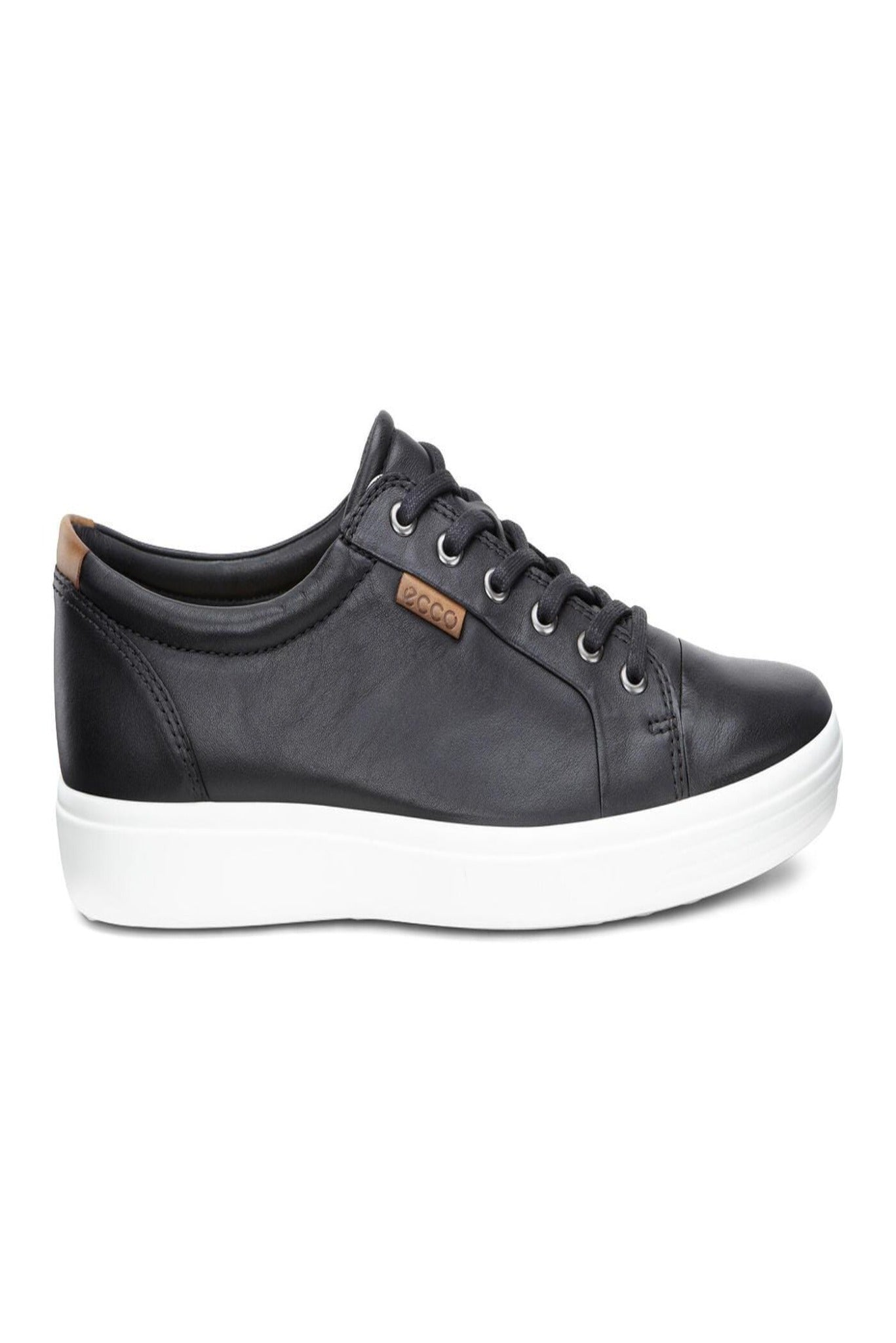 Ecco Mens Soft 7 Sneakers - Black Droid