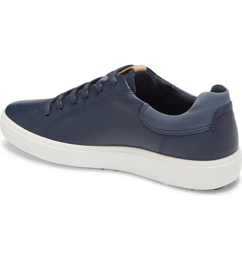 Ecco Mens Soft 7 Contrast Heel Sneakers - Marine/Navy