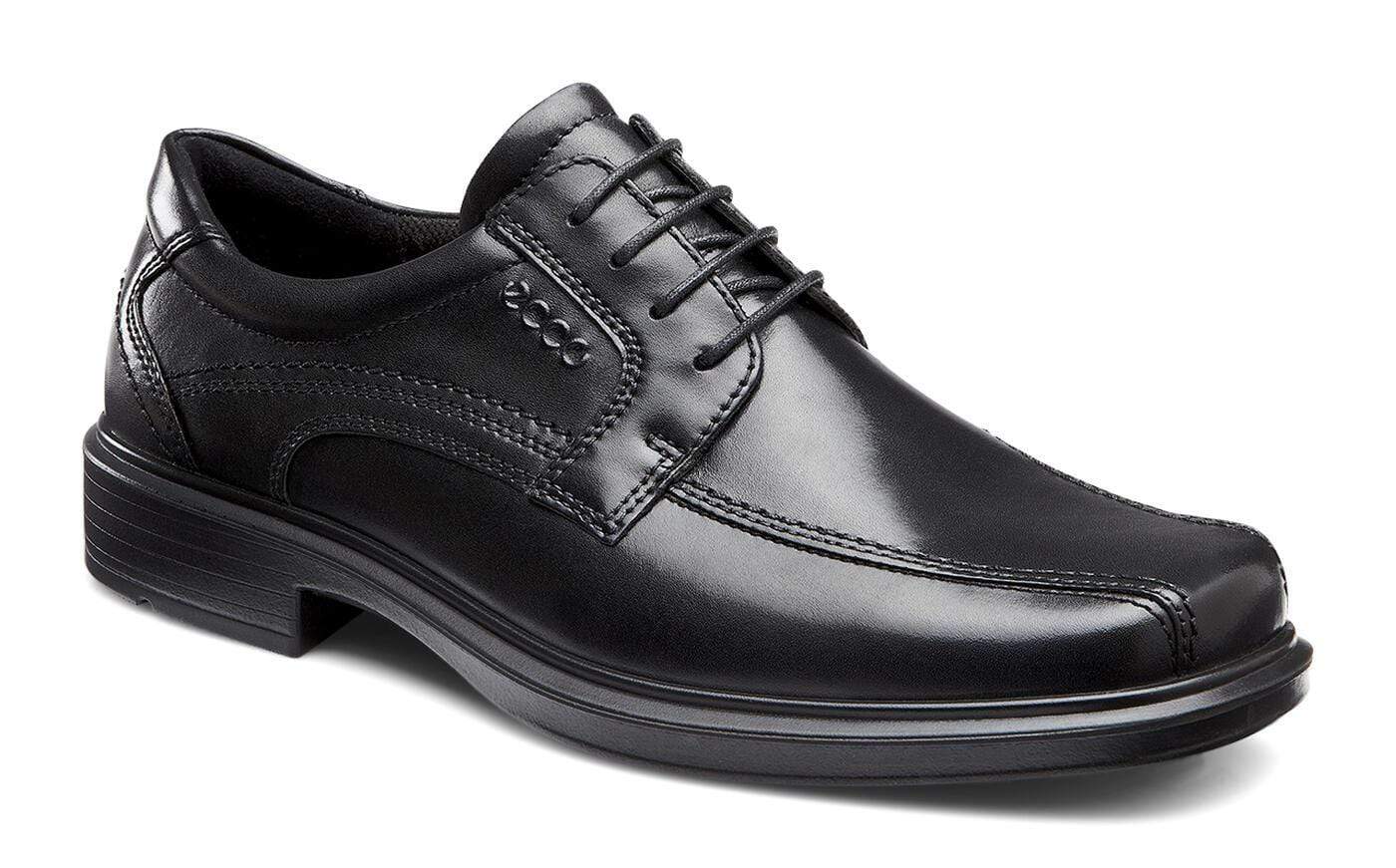 Ecco Mens Helsinki Bike Toe Lace Dress Shoes -  Black