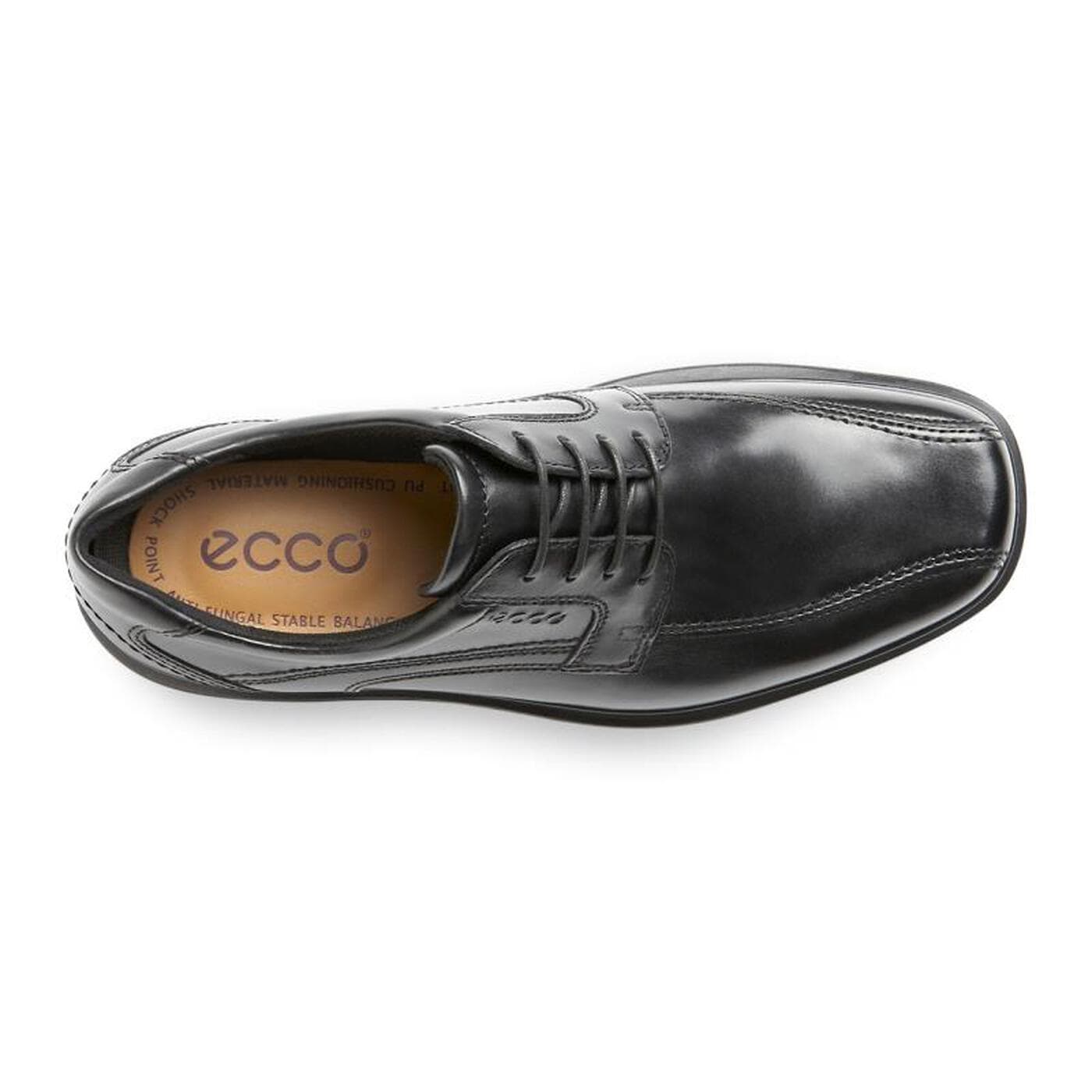 Ecco Mens Helsinki Bike Toe Lace Dress Shoes -  Black