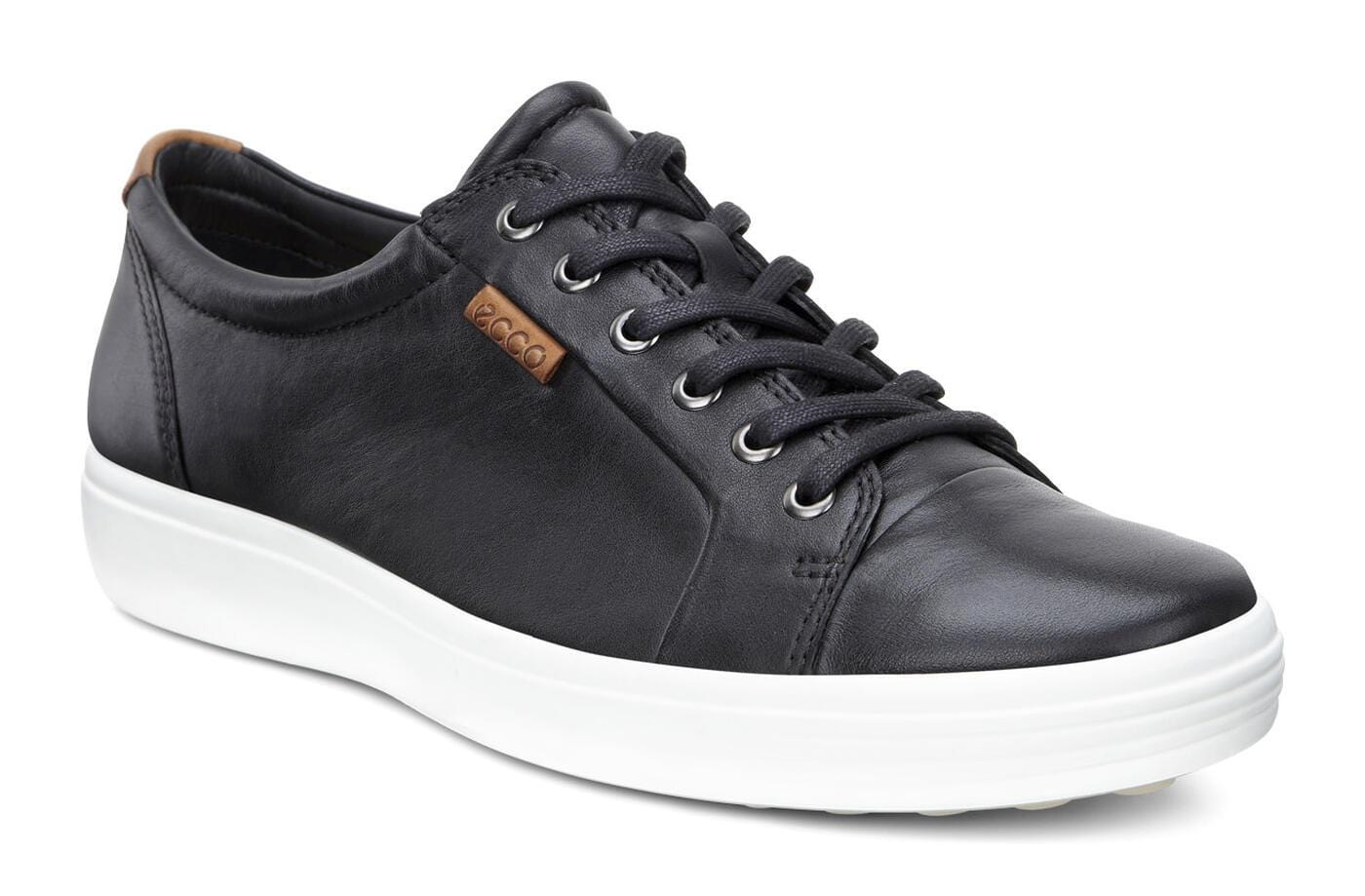 Ecco Mens Soft 7 Sneakers - Black Droid