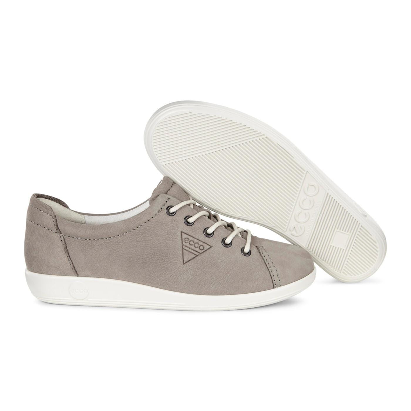 Ecco Womens Soft 2.0 Sneakers - Warm Grey