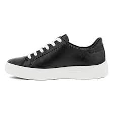 Ecco Womens Street Tray Sneakers - Black